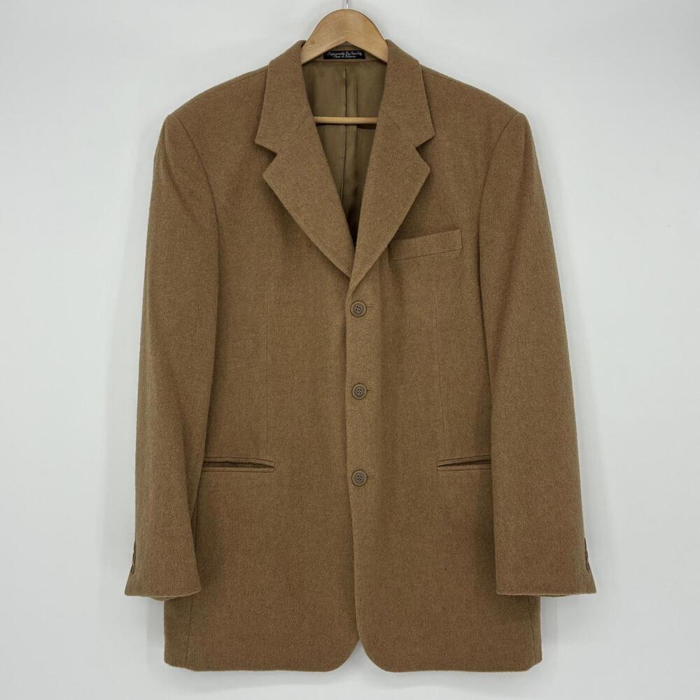 Camelhair Men's Pure Camel hair Soft Warm 3 Button Blazer Jacket Size L42